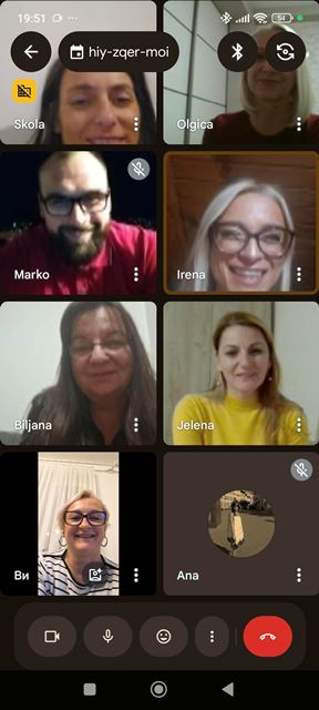 Onlajn sastanak sa kolegama iz Osnovne škole Petar Leković